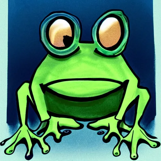 Image similar to evil frog conceptual art