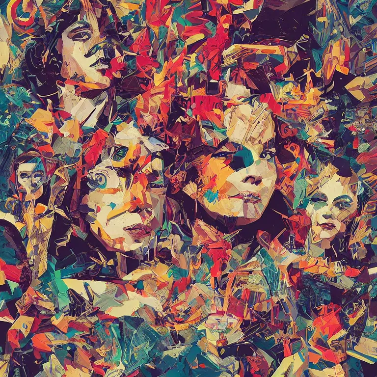 Image similar to beautiful album cover design by Jonathan Zawada and Sandra Chevrier