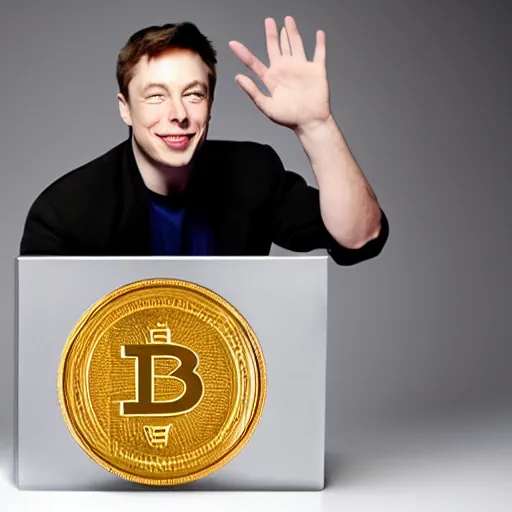 Prompt: ilon musk holding a doge coin