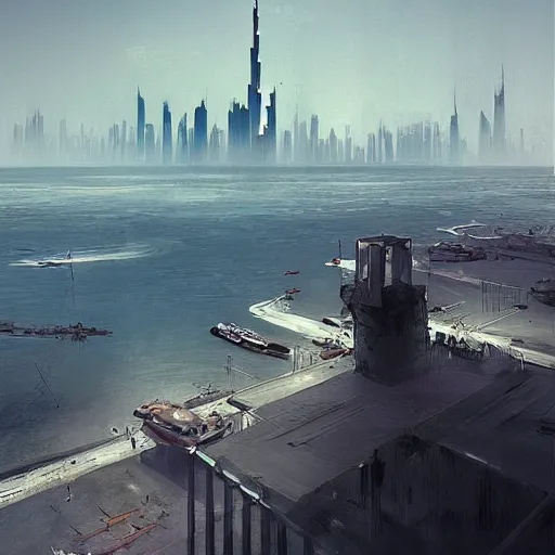 Prompt: gta : dubai, by artem demura