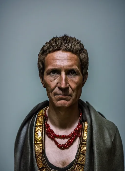 Image similar to a full portrait photo of julius caesar, f / 2 2, 3 5 mm, 2 7 0 0 k, lighting, perfect faces, award winning photography.