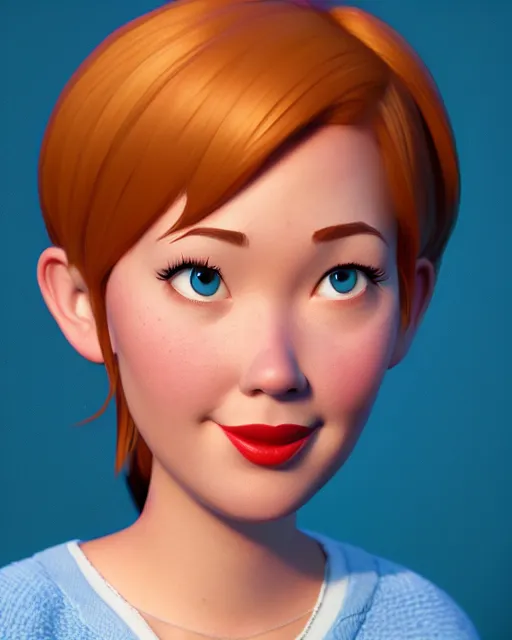 Image similar to lovely adult woman character portrait, by pixar, highly detailed, dynamic shadows, 4 k, splash art