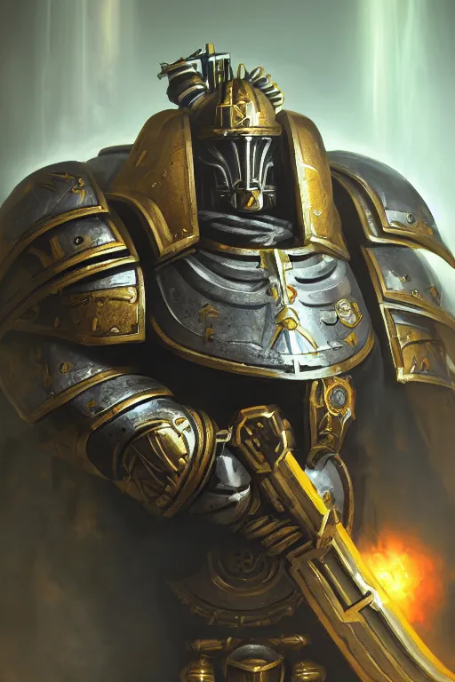 Image similar to armor portrait heros warhammer 4 0 k horus heresy fanart - the primarchs emperor by johannes helgeson animated with vfx concept artist & illustrator global illumination ray tracing hdr fanart arstation zbrush central hardmesh 8 k octane renderer comics stylized