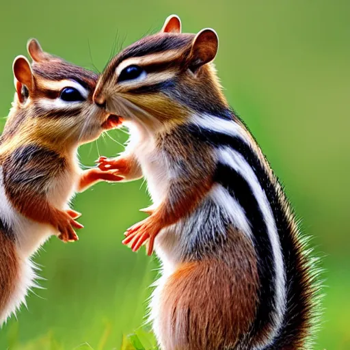 Image similar to two chipmunks fighting over a morsel of food