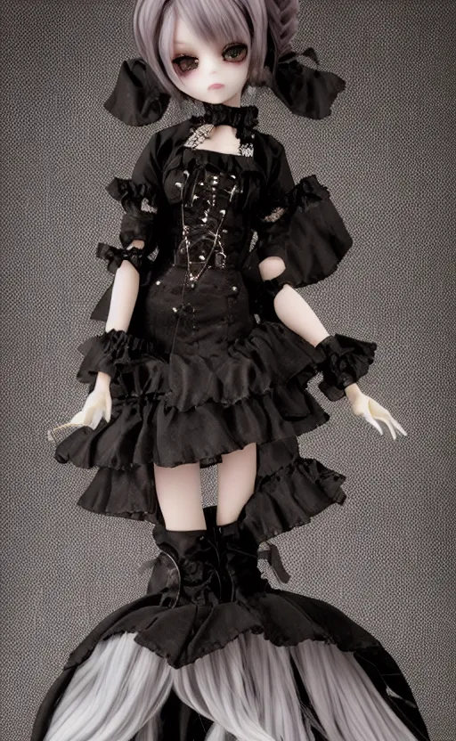 Image similar to dollfie in gothic dress