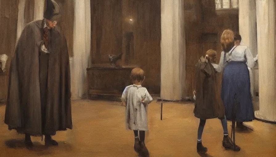 Prompt: painting by borremans, harry potter, detailed, stunning