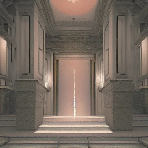 Image similar to the grand entrance, art by kotaro chiba, volumetric lighting