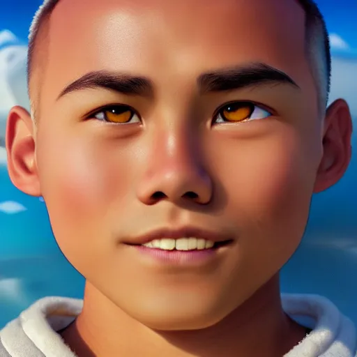 Image similar to beautiful serene intricate photograph of sokka from the water tribe as an inuit young man with light blue eyes, smiling confidently, relaxing on the beach, golden hour, soft focus, 8 k, art by irakli nadar, hyperrealism, hyperdetailed, ultra realistic