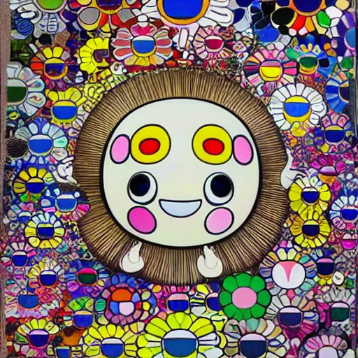 Prompt: artwork by takashi murakami