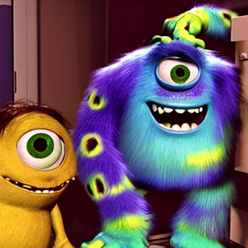 Prompt: monsters inc early tests in 2 0 0 0