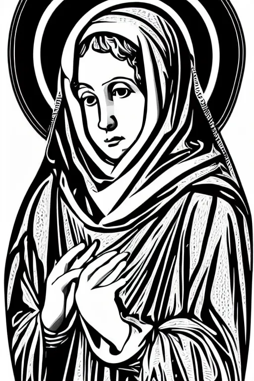 Image similar to digital art of saint catherine of siena vector art