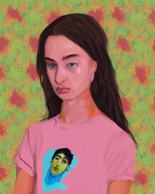 Image similar to fewocious digital portrait painting art of a person