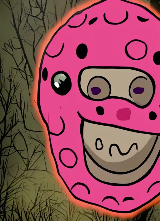 Prompt: Mr Blobby as a Dead by Daylight killer, character portrait