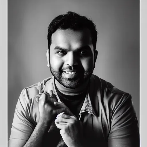 Image similar to portrait of rohit sharma as a pimp, canon 3 5 mm portrait photography, ultrarealistic