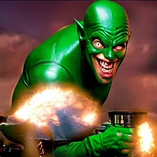 Prompt: Adam Sandler as the Green Goblin