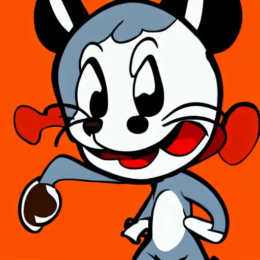 Prompt: a mouse in the style of cuphead