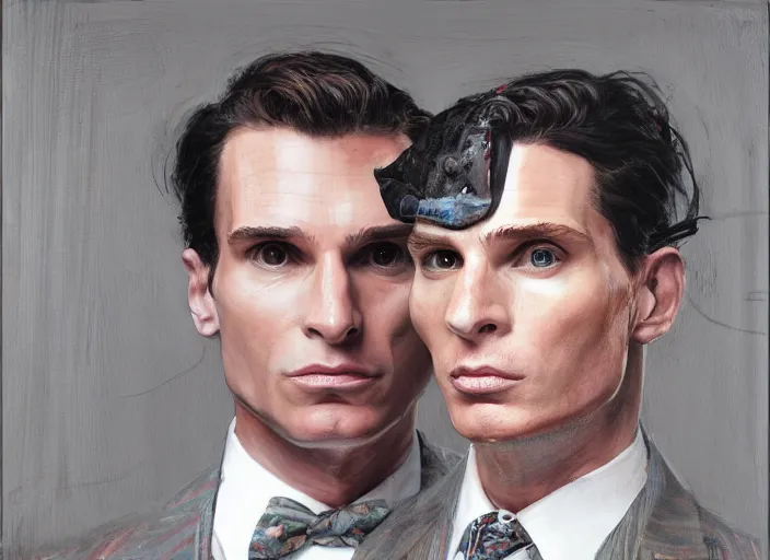 Image similar to a highly detailed beautiful portrait of patrick bateman, james gurney, james jean