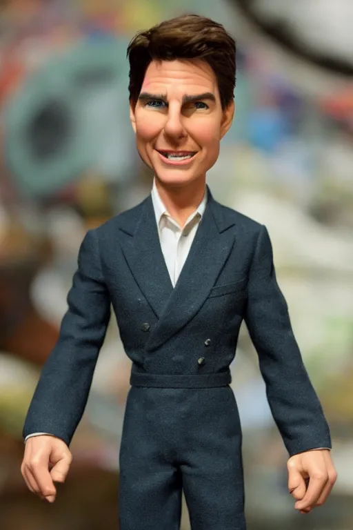 Prompt: Tom Cruise as a claymation character