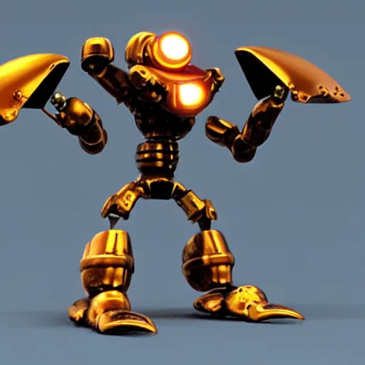 Prompt: metal nanobot