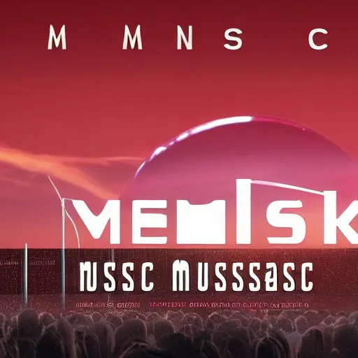 Image similar to music cover for elon musk, 4 k quality