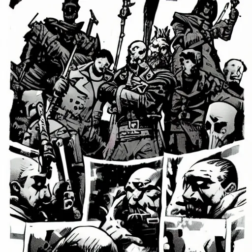 Image similar to soviet darkest dungeon by mike mignola