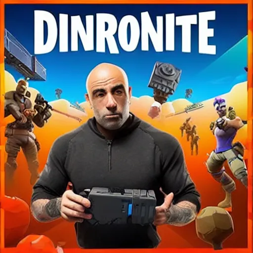 Prompt: joe rogan podcast in fortnite, videogame