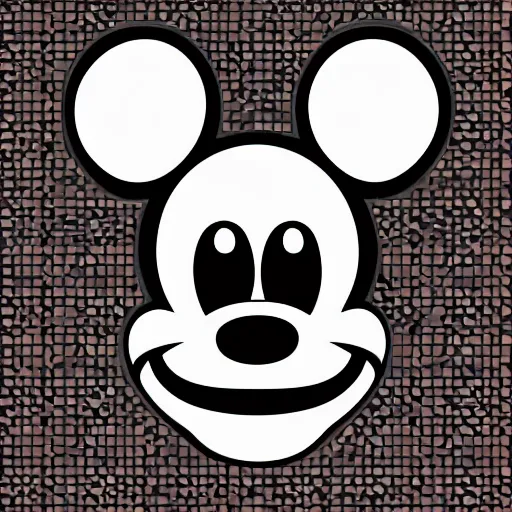Prompt: skeleton mickey mouse profile picture, dark, pop art, 4 k