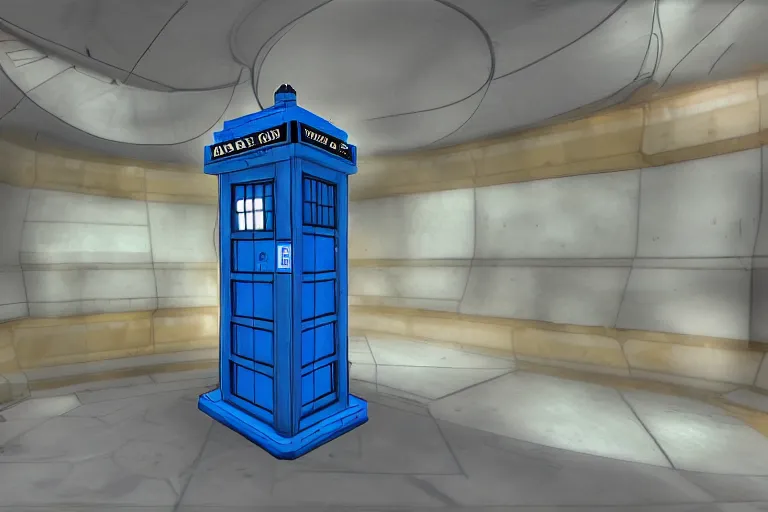 Image similar to tardis in portal 2