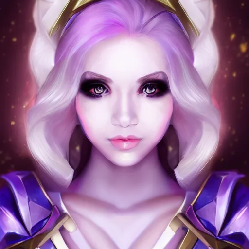 Image similar to lux from league of legends, portrait