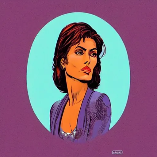 Image similar to “ eva mendes retro minimalist portrait by jean giraud, moebius starwatcher comic, 8 k ”