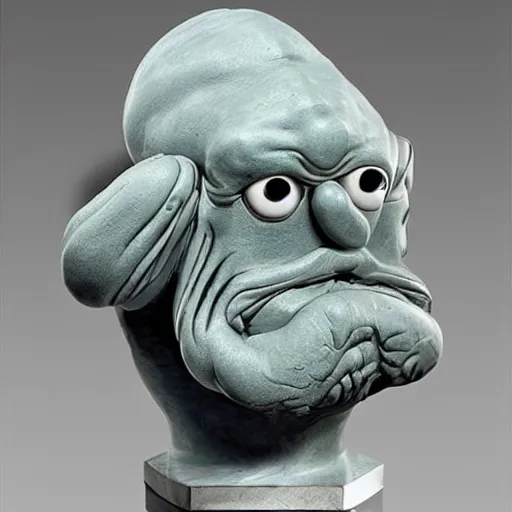 Prompt: doctor zoidberg marble sculpture by caravaggio, stunning detail