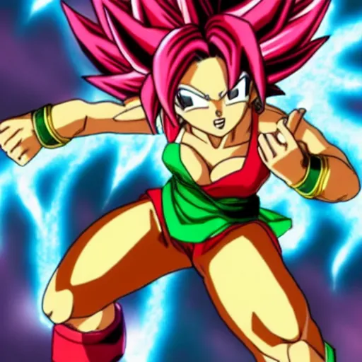 Image similar to kefla turning to super Saiyan,