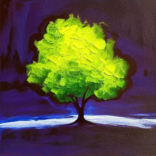 Image similar to “professional painting of a tree”