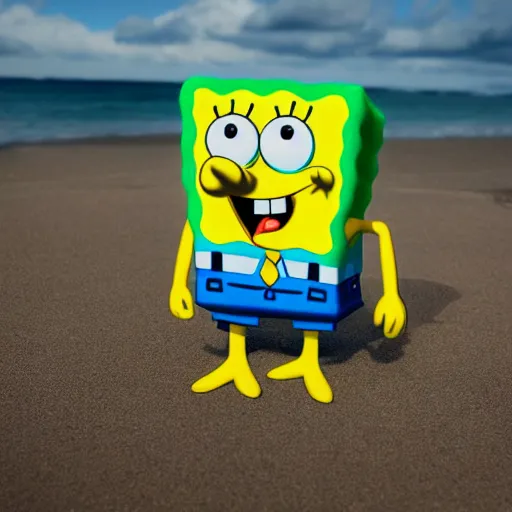 Image similar to Spongebob as a real person, XF IQ4, f/1.4, ISO 200, 1/160s, 8K, Sense of Depth, color and contrast corrected, Nvidia AI, Dolby Vision, symmetrical balance, in-frame