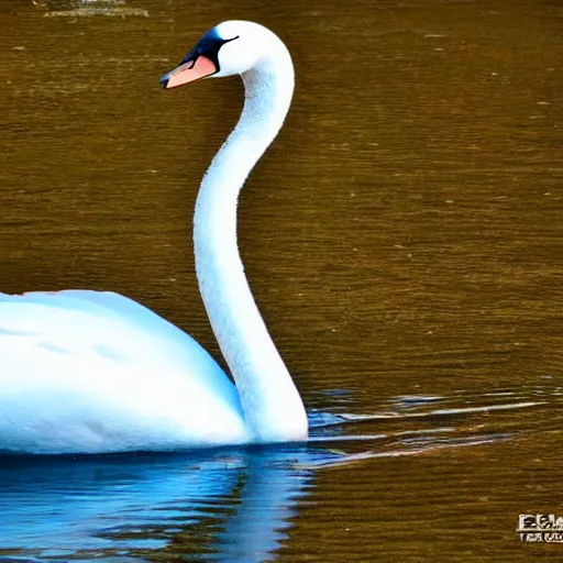 Prompt: a blue swan