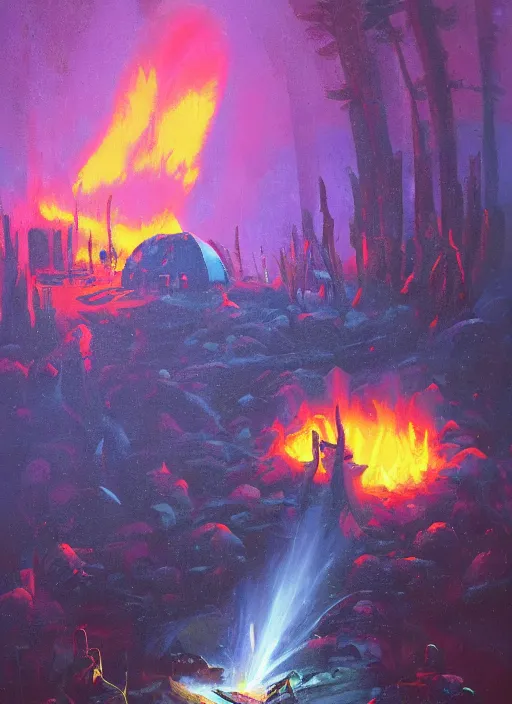 Image similar to camp fire by paul lehr