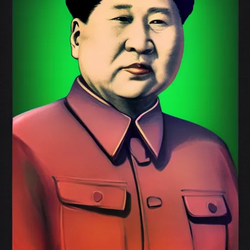 Image similar to mao zedong holding the planet earth, high quality digital art, artstation, 8 k