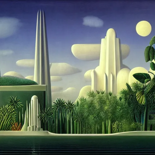 Prompt: architecture by henri rousseau, atlantis sci - fi crystal matte painting love!!!!!, wallpaper, highly detailed, trending on artstation. geometric