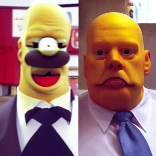 Image similar to i saw this guy the other day he looked exactly like Homer Simpson. here's the pictures