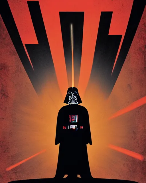 Prompt: Darth Vader poster by Butcher Billy