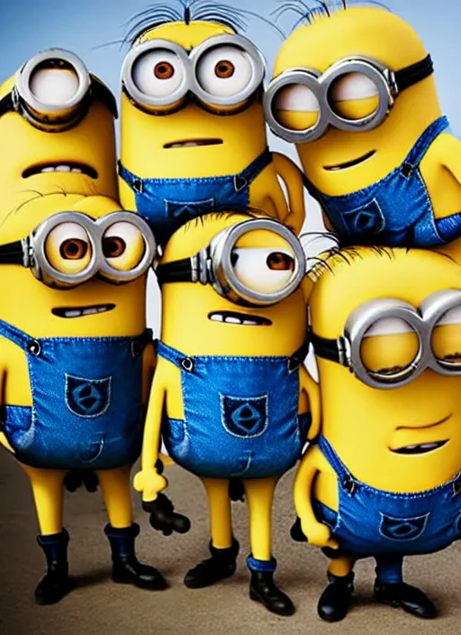 Image similar to minions-inspired fashionable clothing, high quality photo