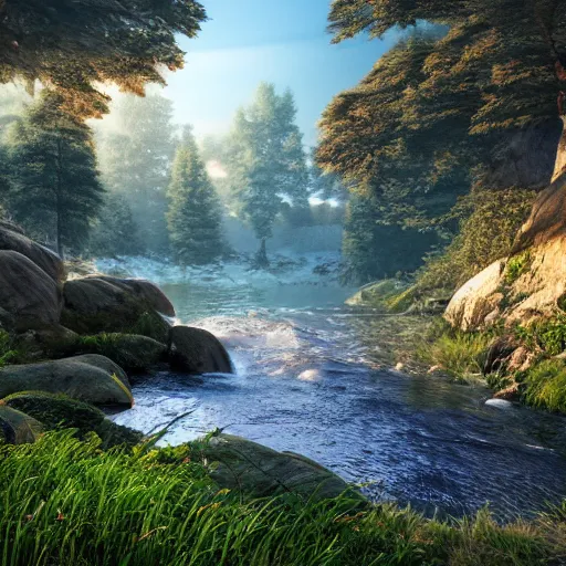 Image similar to a beautiful landscape, photorealistic, 8K, 3d