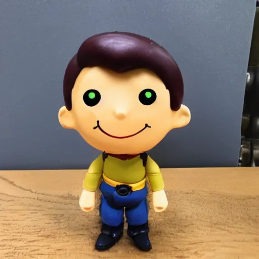 Prompt: vault boy from fallout 3 as a toy,