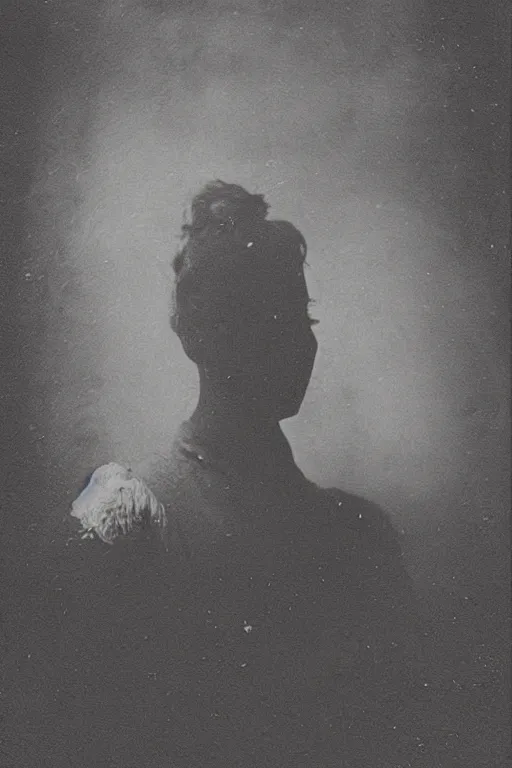 Image similar to 1 9 0 0 s photo of a person an iphone photo grain double exposure masterpiece
