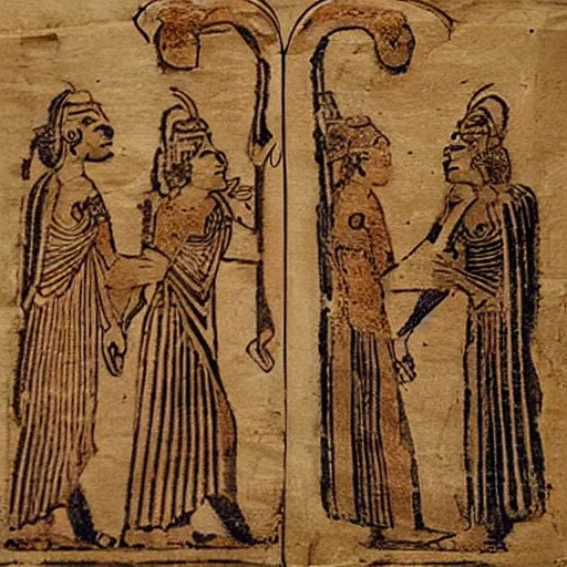 Image similar to Ancient scroll about gender transition