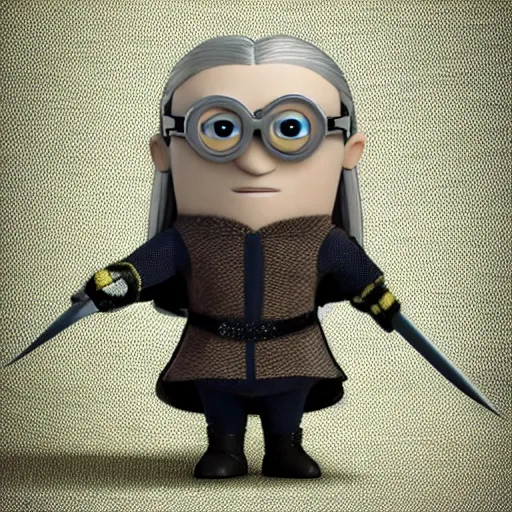 Prompt: legolas is a despicable me minion, intricate, 4k, photorealistic