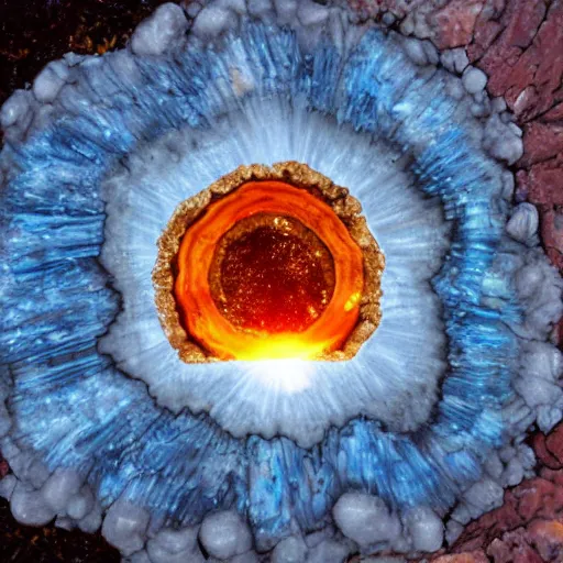 Image similar to the sun as a geode