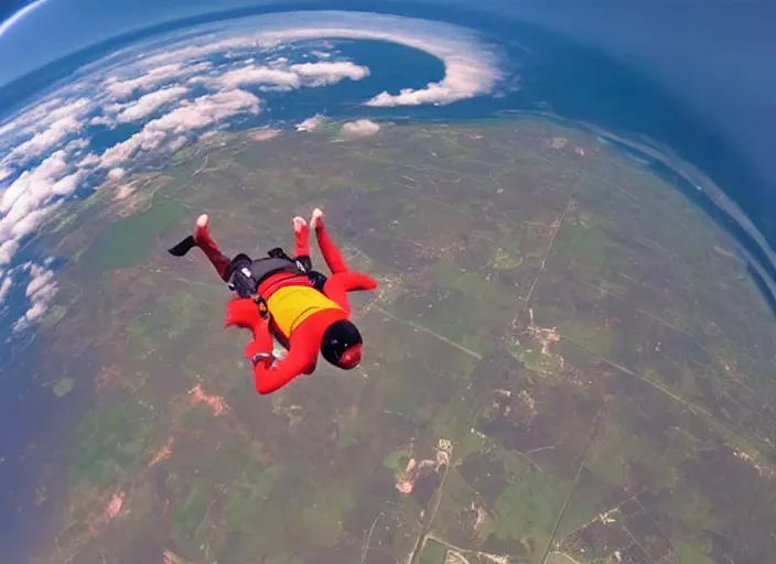 Image similar to Skydiving into a black hole, go pro footage