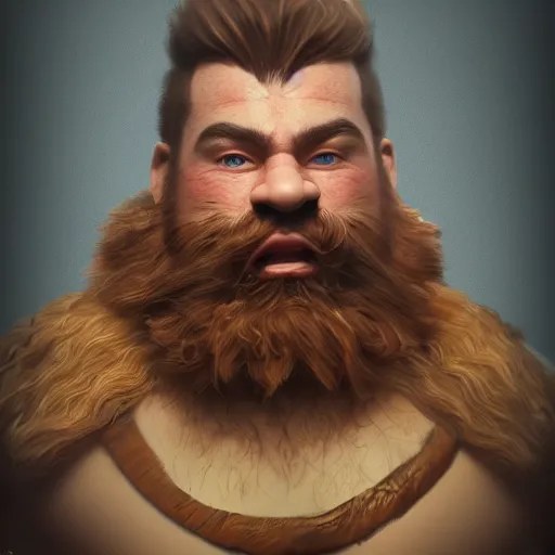 Image similar to ultra realistic portrait of a small dwarf with an large beard, muscular build, tough, highly detailed trending on artstation, photo, medieval, fantasy