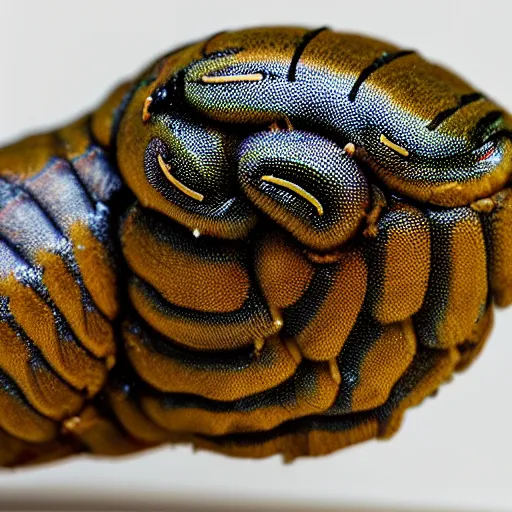 Image similar to A caterpillar that is made of only human heads